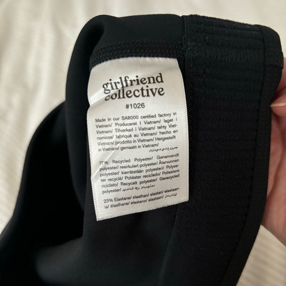 NWOT Girlfriend Collective Black Colette Halter Bra - Picture 4 of 7